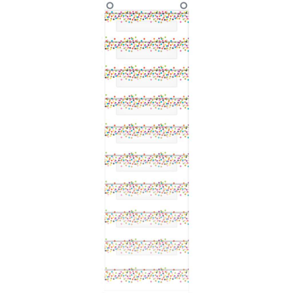 Confetti 10 Pocket File Storage Pocket Chart
