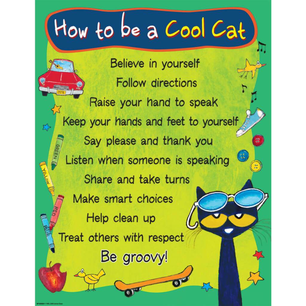 Pete The Cat How To Be A Cool Cat Chart 