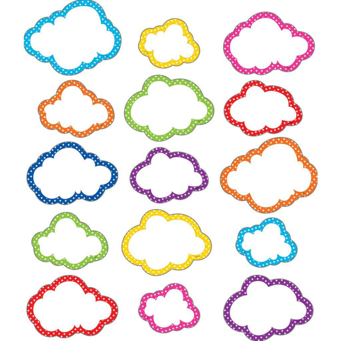Clingy Thingies Polka Dots Clouds Accents 