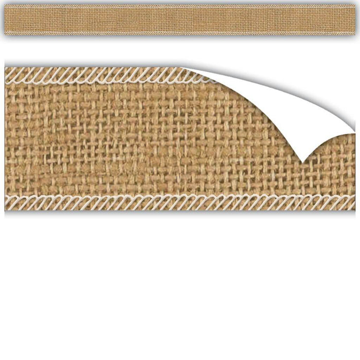 Clingy Thingies Burlap Straight Borders 