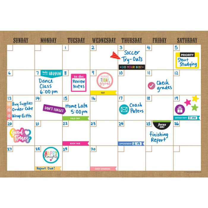 Clingy Thingies Burlap Calendar Set