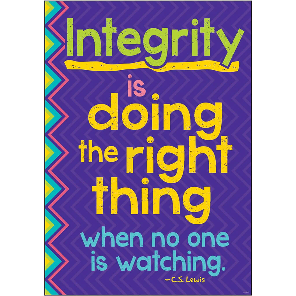 Integrity is doing the right Poster