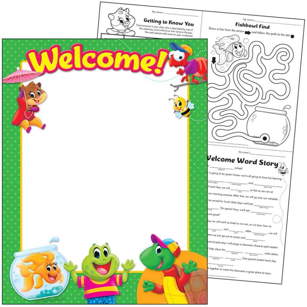 Playtime Pals Welcome Chart Poster 