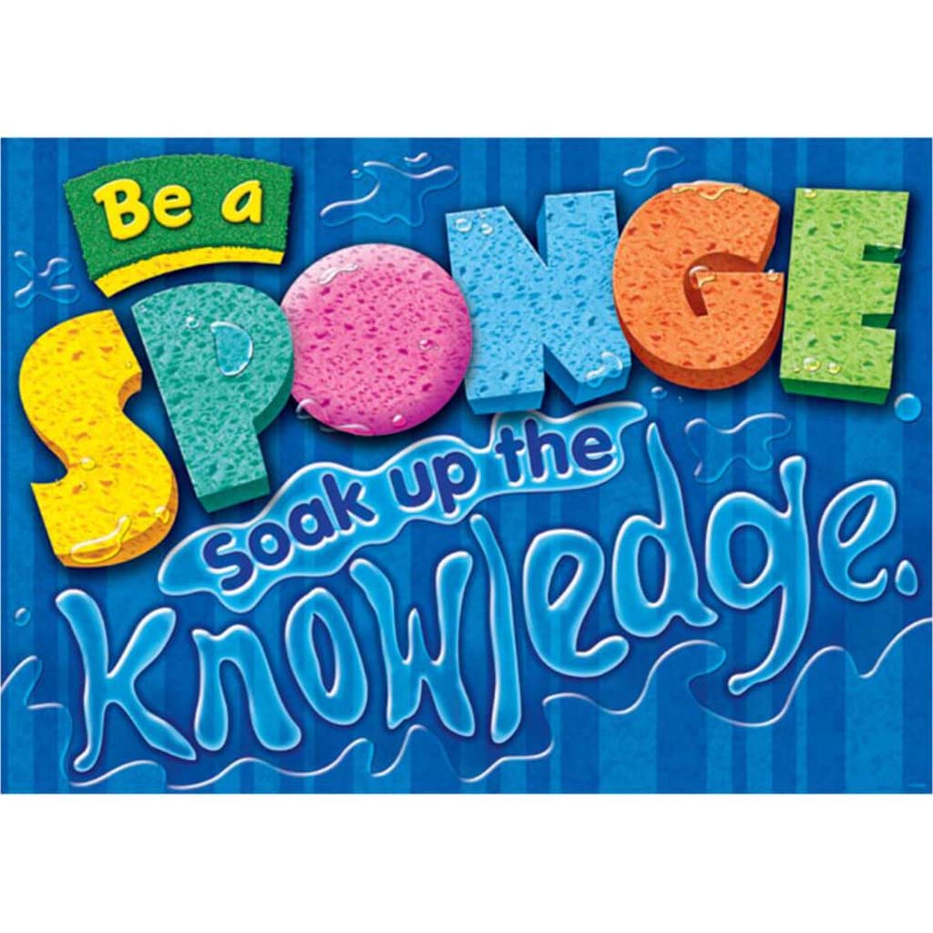 Be A Sponge Soak Up The Knowledge Poster 