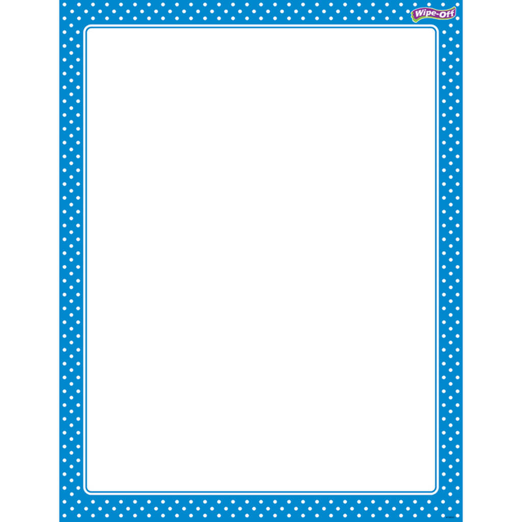 Polka Dots Blue Wipe-Off Chart