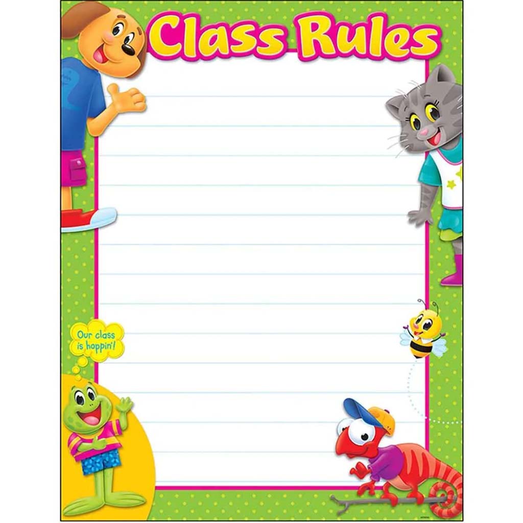 Class Rules Playtime Pals Learning Chart