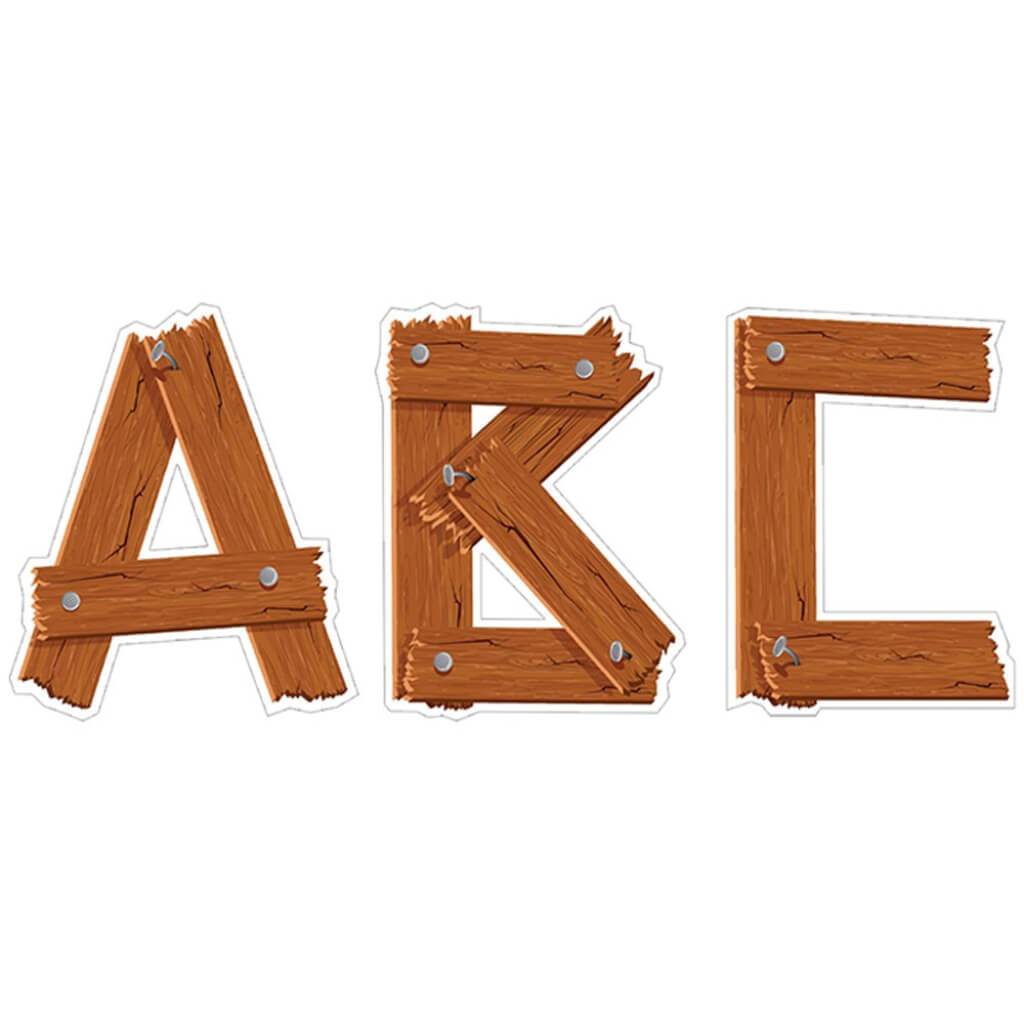 Uppercase Designer Letters Timber 