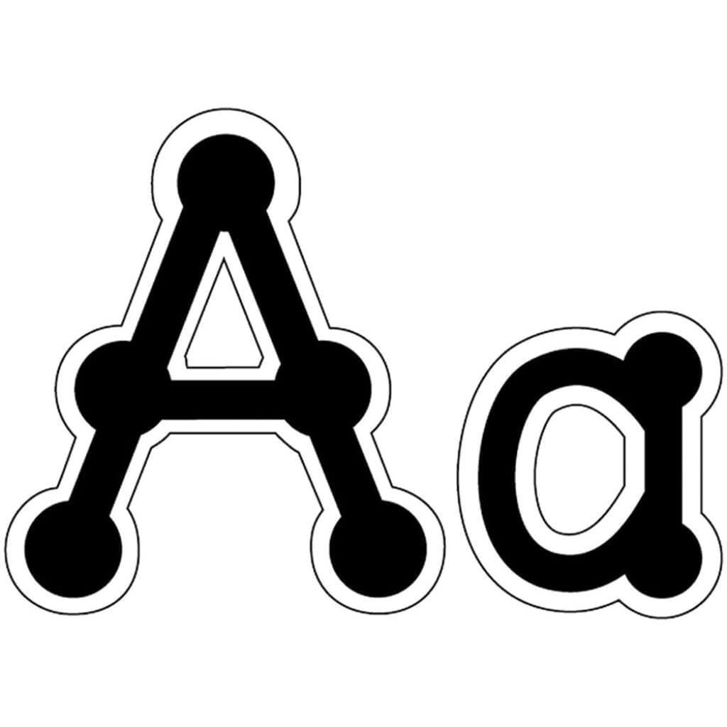 Black Dot-To-Dot Letters 