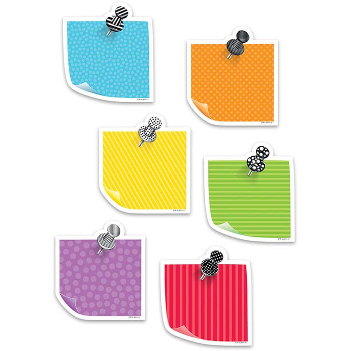 Sticky Notes, Bold & Bright Designer Cout-Outs 3In 