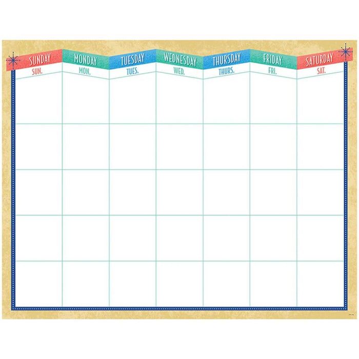 Mid-Century Mod Calendar Chart 