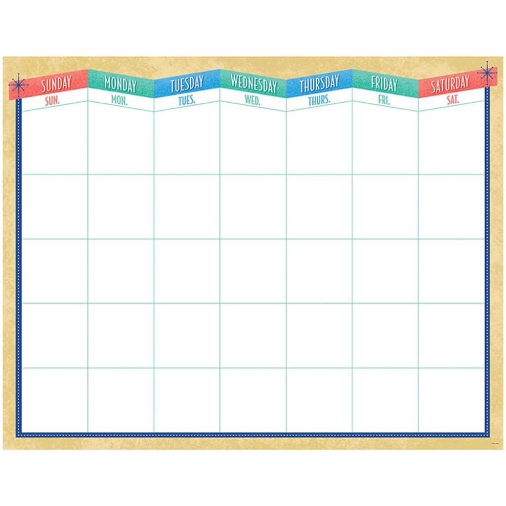 Mid-Century Mod Calendar Chart 