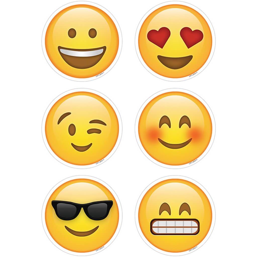 Emojis 3&quot; Cut-Outs 