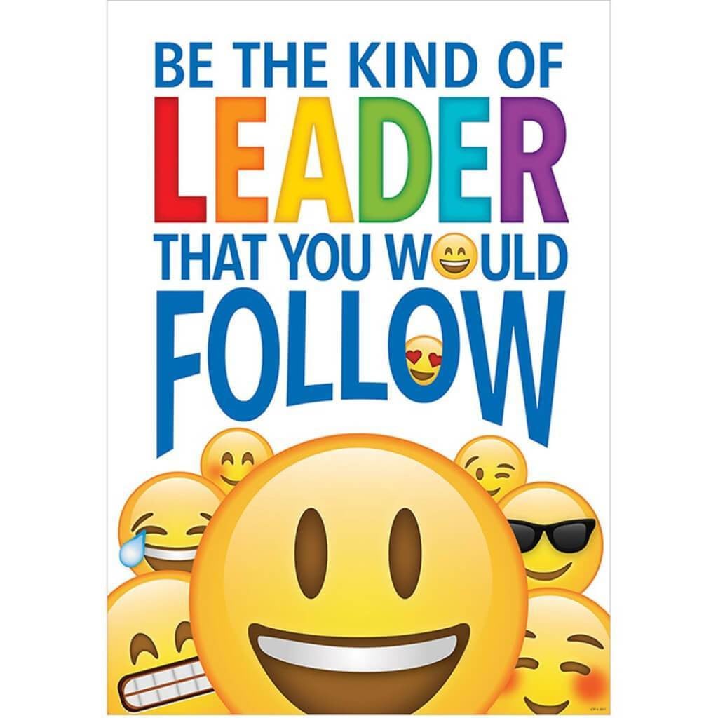Be The Kind Of Leader... Emoji Fun Inspire U Poster 