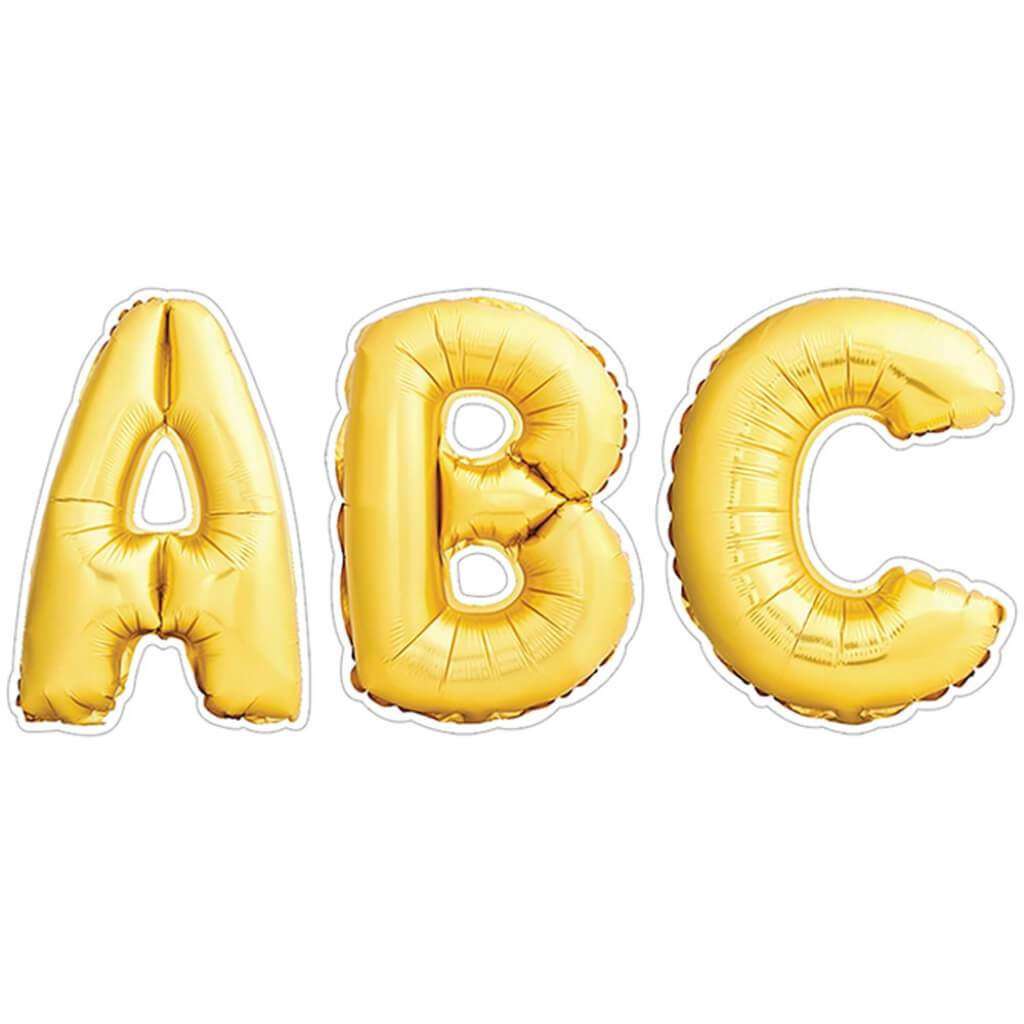 Gold Mylar Balloon Uppercase Designer Letters 