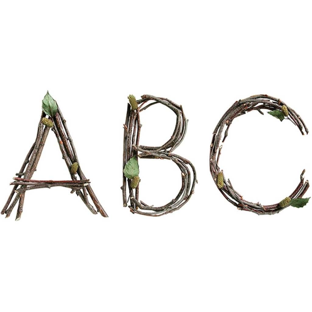 Rustic Twigs Designer Letters 