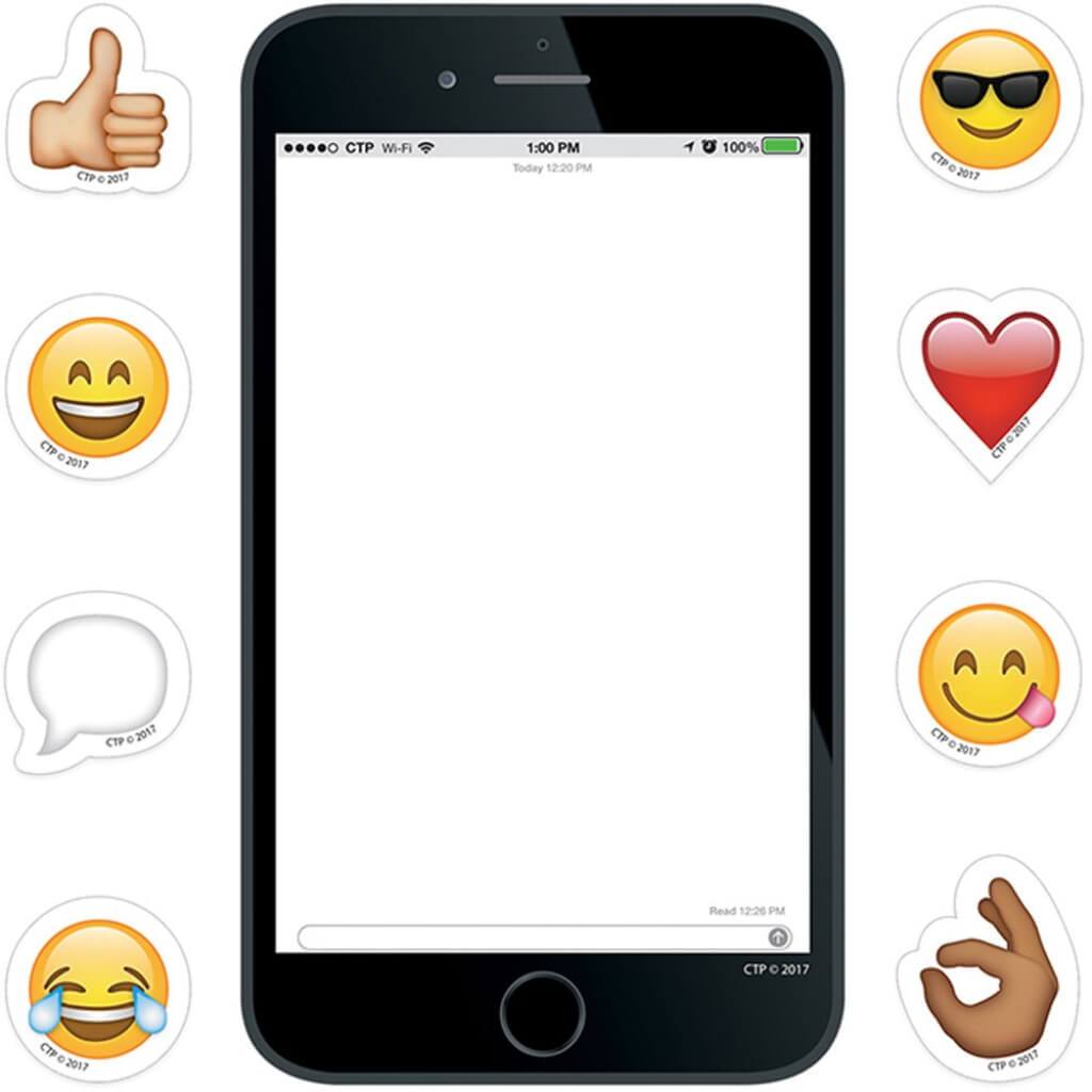 Emoji Smartphone 6&quot; Designer Cut-Outs 