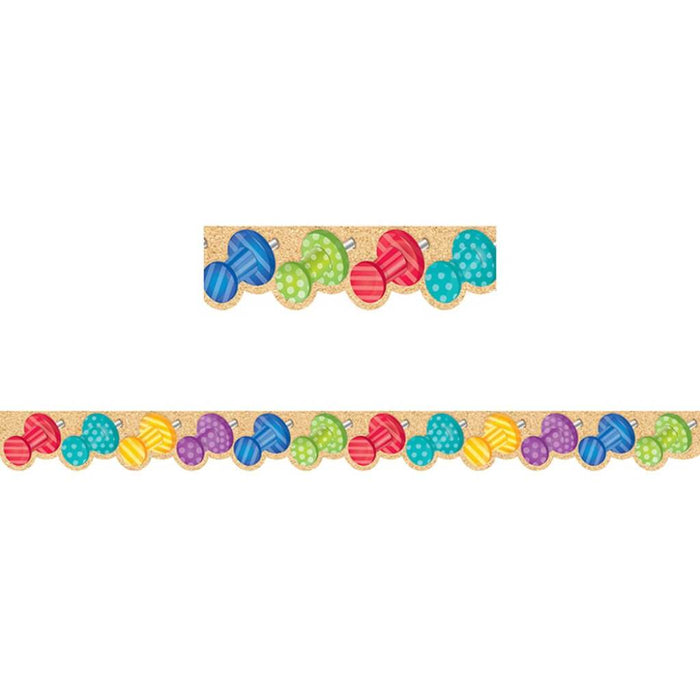 Push Pins, Bold & Bright Border 