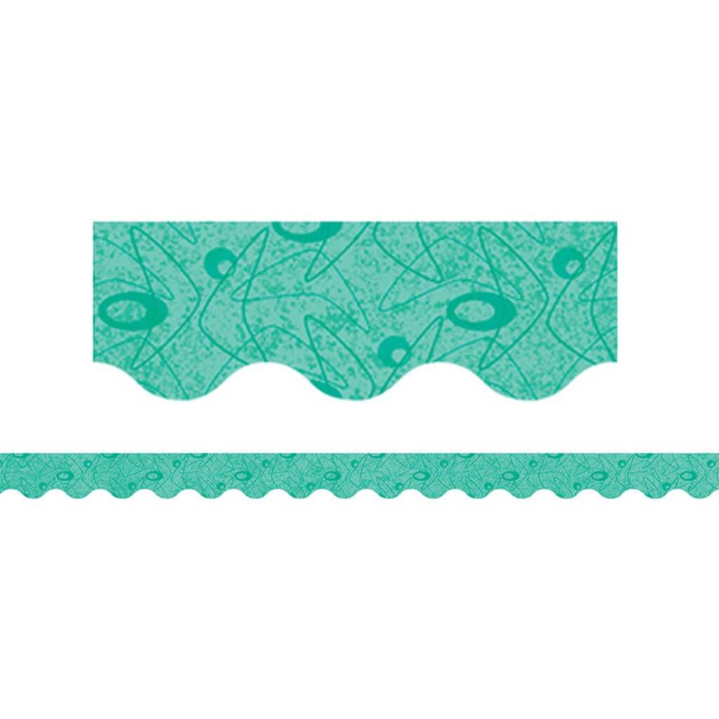 Teal Boomerangs Border 