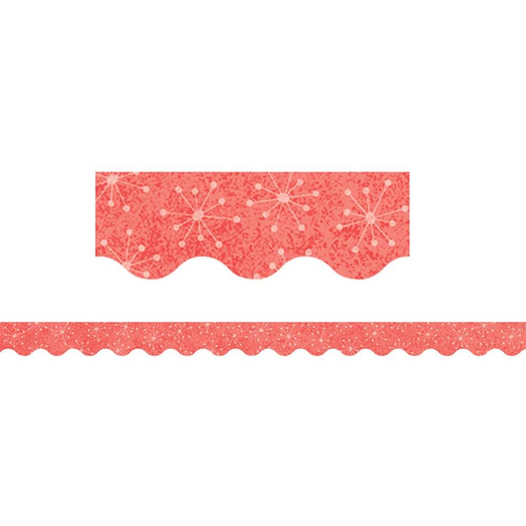 Red Atomic Stars Border 