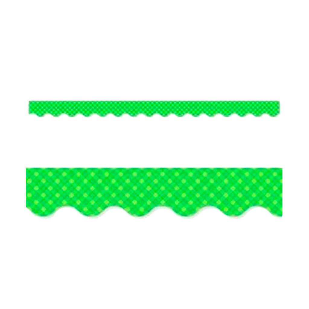 Green Gingham Border