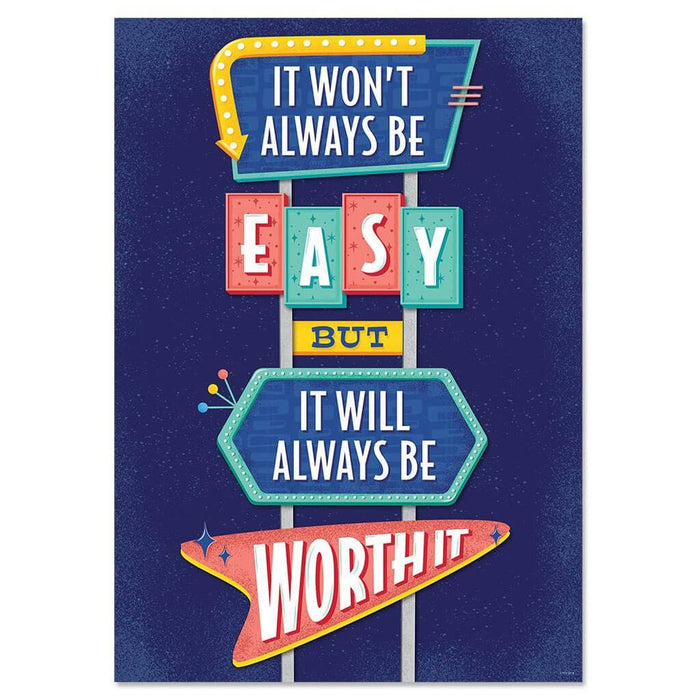 It won't always be easy...  Inspire U Poster