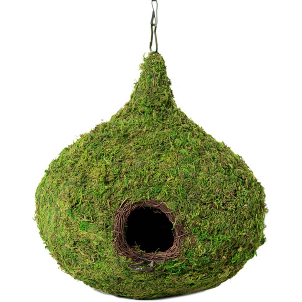 Raindrop Woven Birdhouse Medium 9.5in x 10.5in Fresh Green