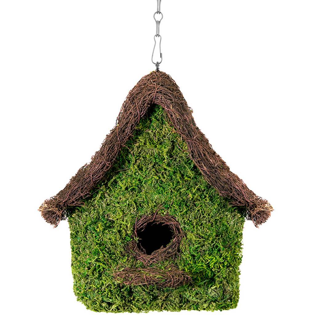 Maison Woven Birdhouse Large 11in x 12in Fresh Green