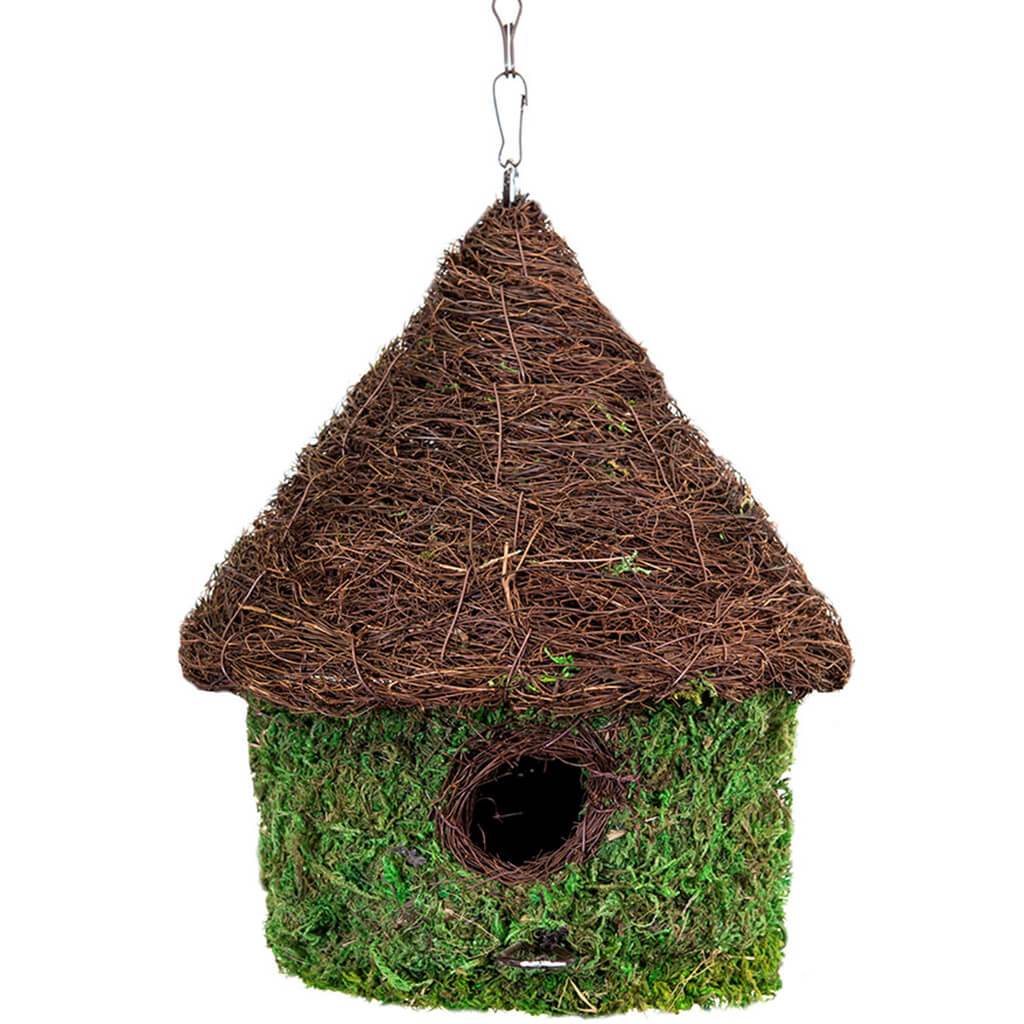Bungalow Woven Birdhouse Large 11in x 15in Fresh Green