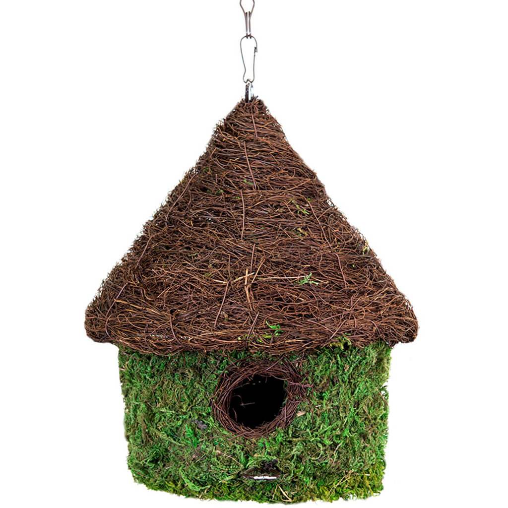 Bungalow Woven Birdhouse 9.5in x 10.5in Fresh Green