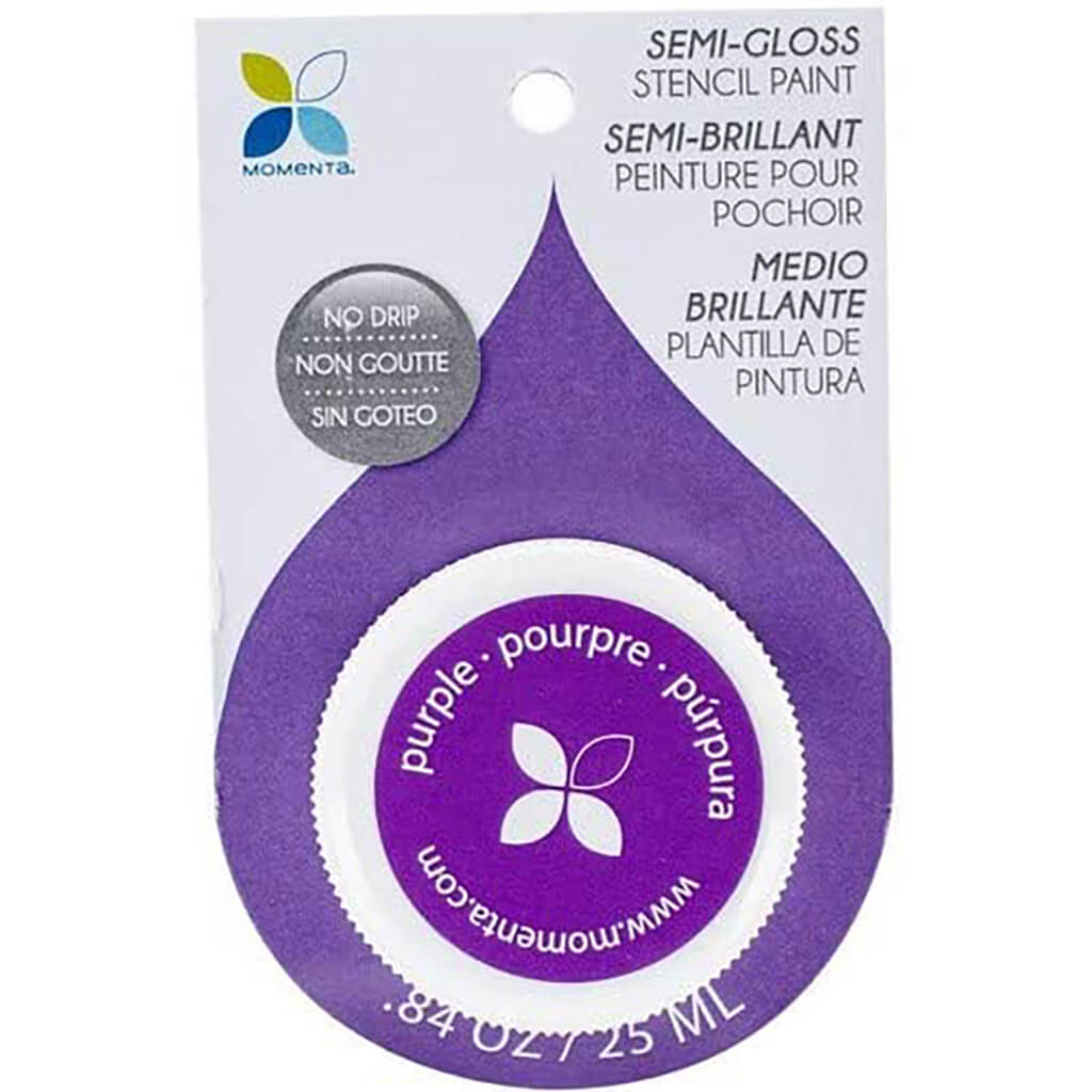 Semi-Gloss No Drip Stencil Paint 25ml Purple