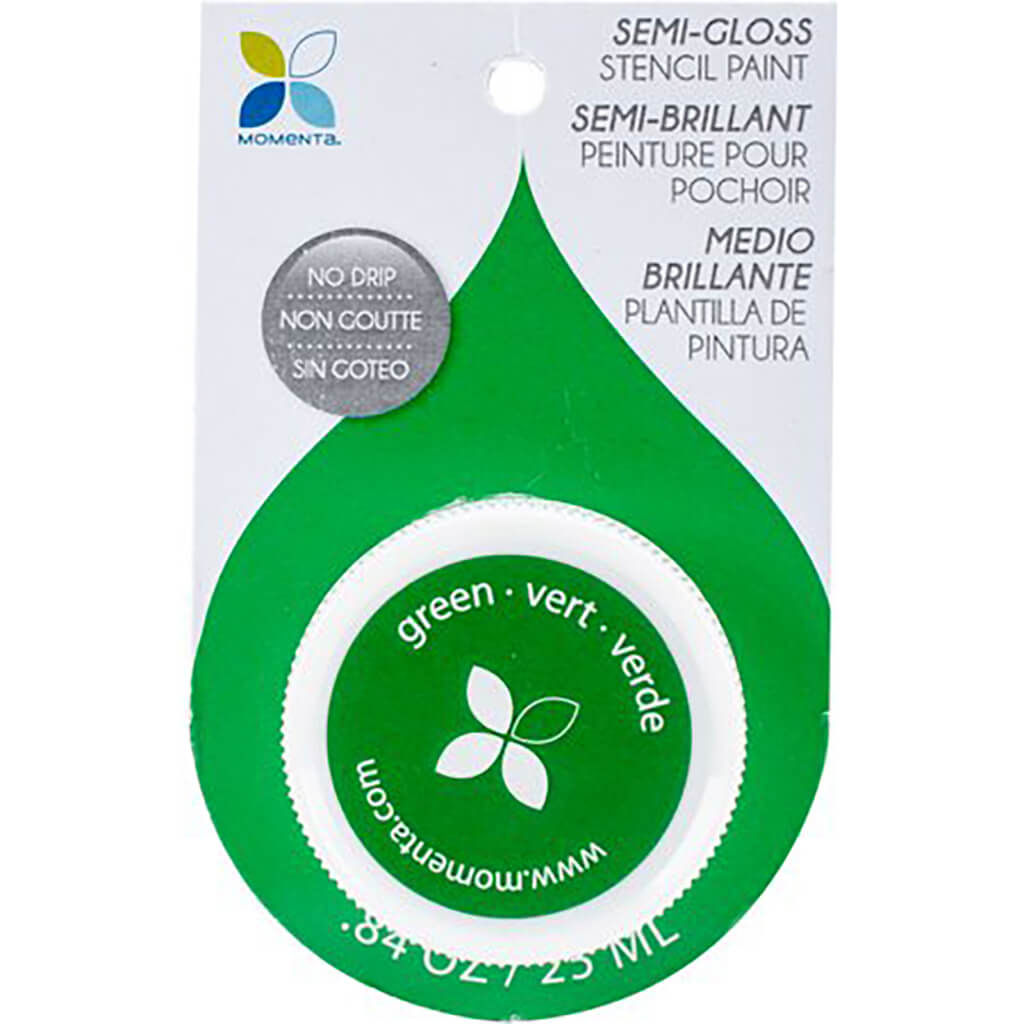 Semi-Gloss No Drip Stencil Paint 25ml Green