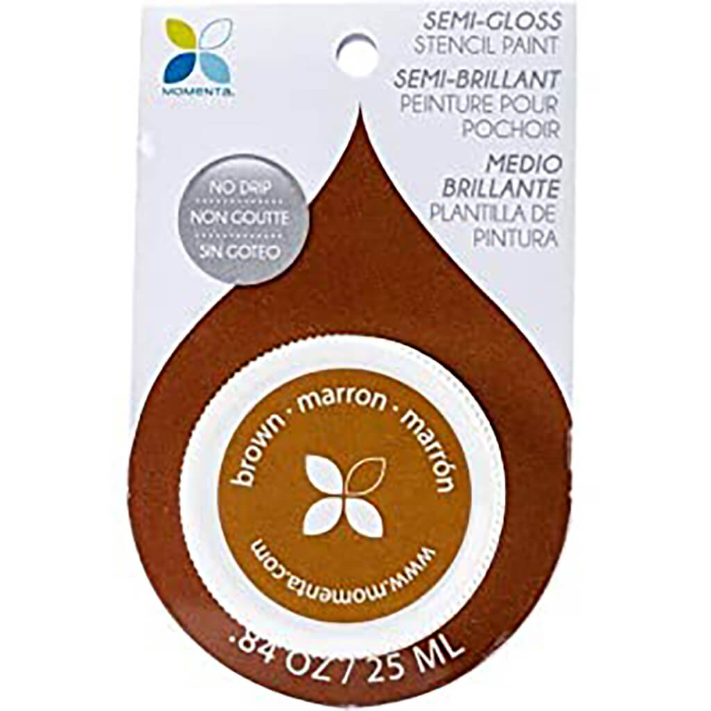 Semi-Gloss No Drip Stencil Paint 25ml Brown