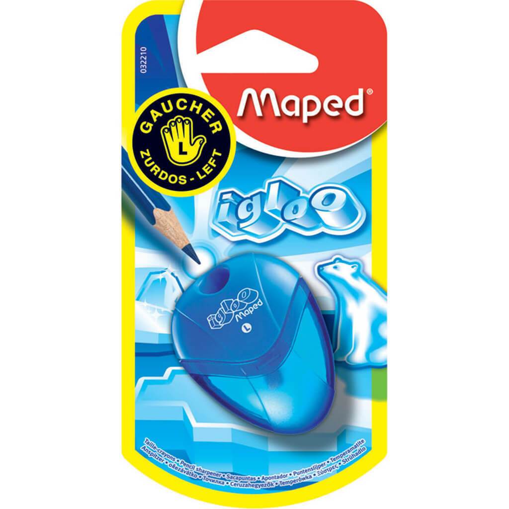 Igloo Left Handed 1 Hole Pencil Sharpener Blue