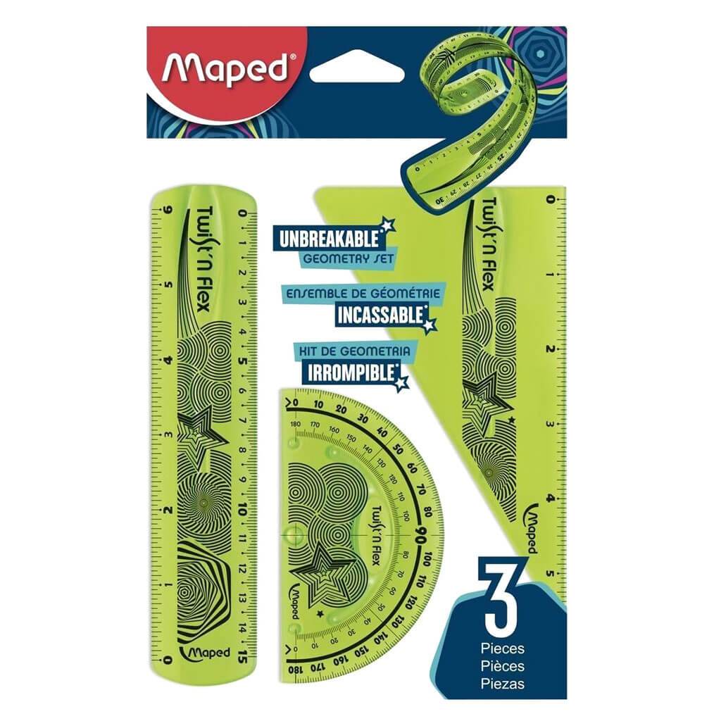 TWIST'N FLEX UNBREAKABLE RULER 3PCS KIT 