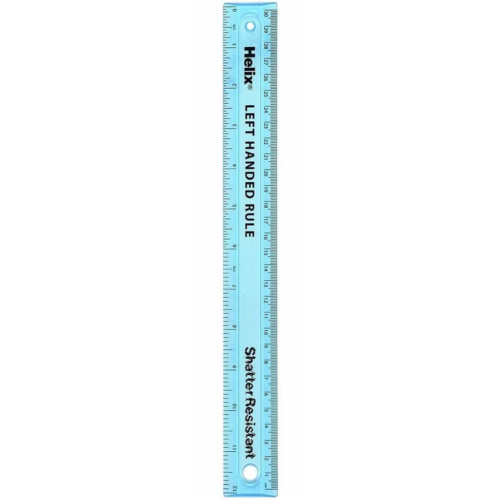 Shatter Resistant Left-Hand Ruler 12in