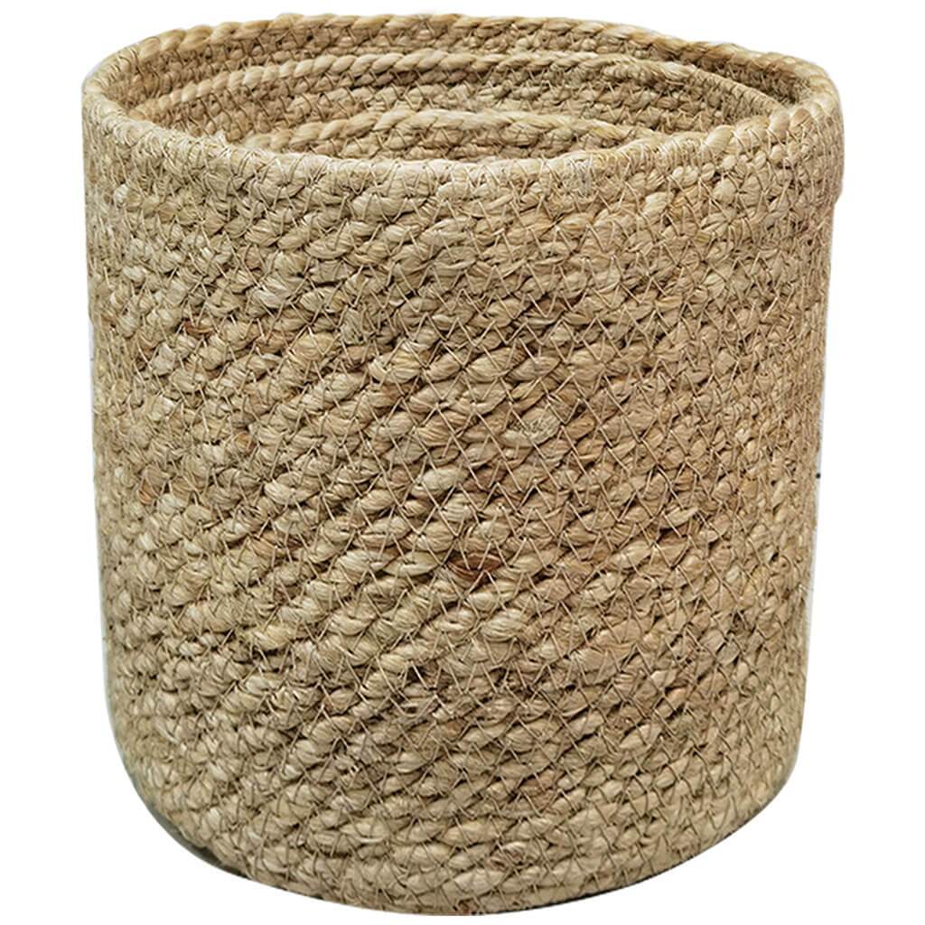 Jute Rope Basket Set of 3 14in x 12in