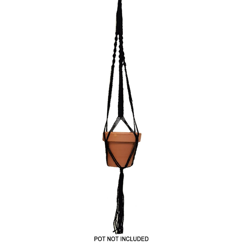 Jute Yarn Pot Hanger Black 45in