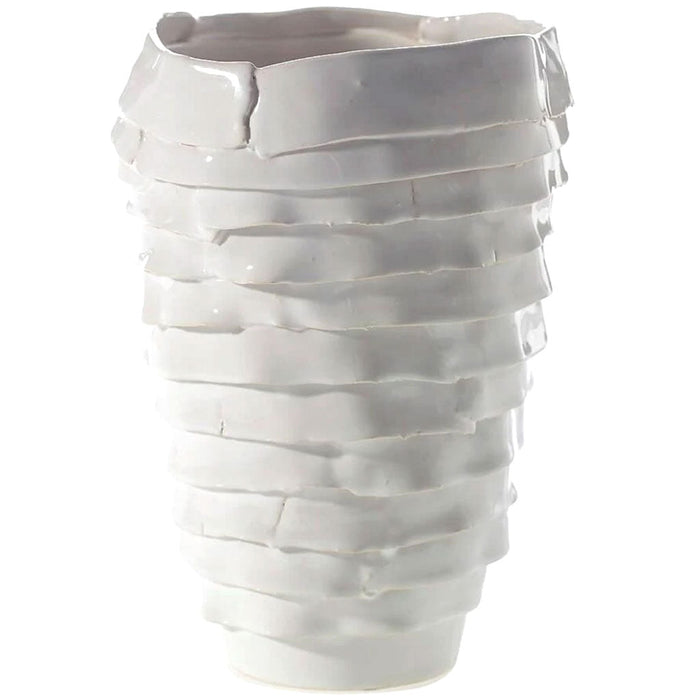 ARTSI VASE 6.5"X 8.5" WHITE