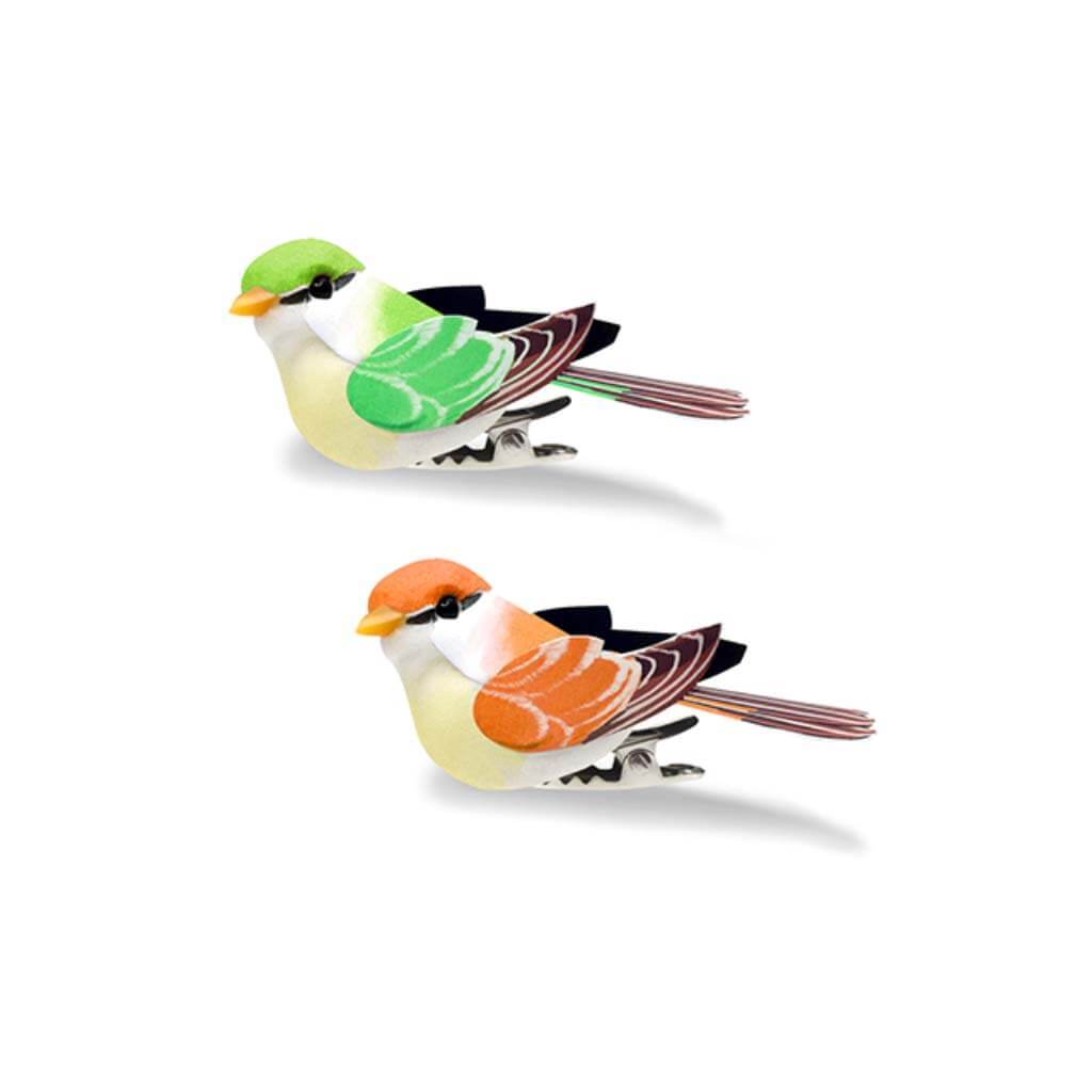 MINI BIRD X2 W/CLIP GREEN/ORANGE 2.25&quot; 