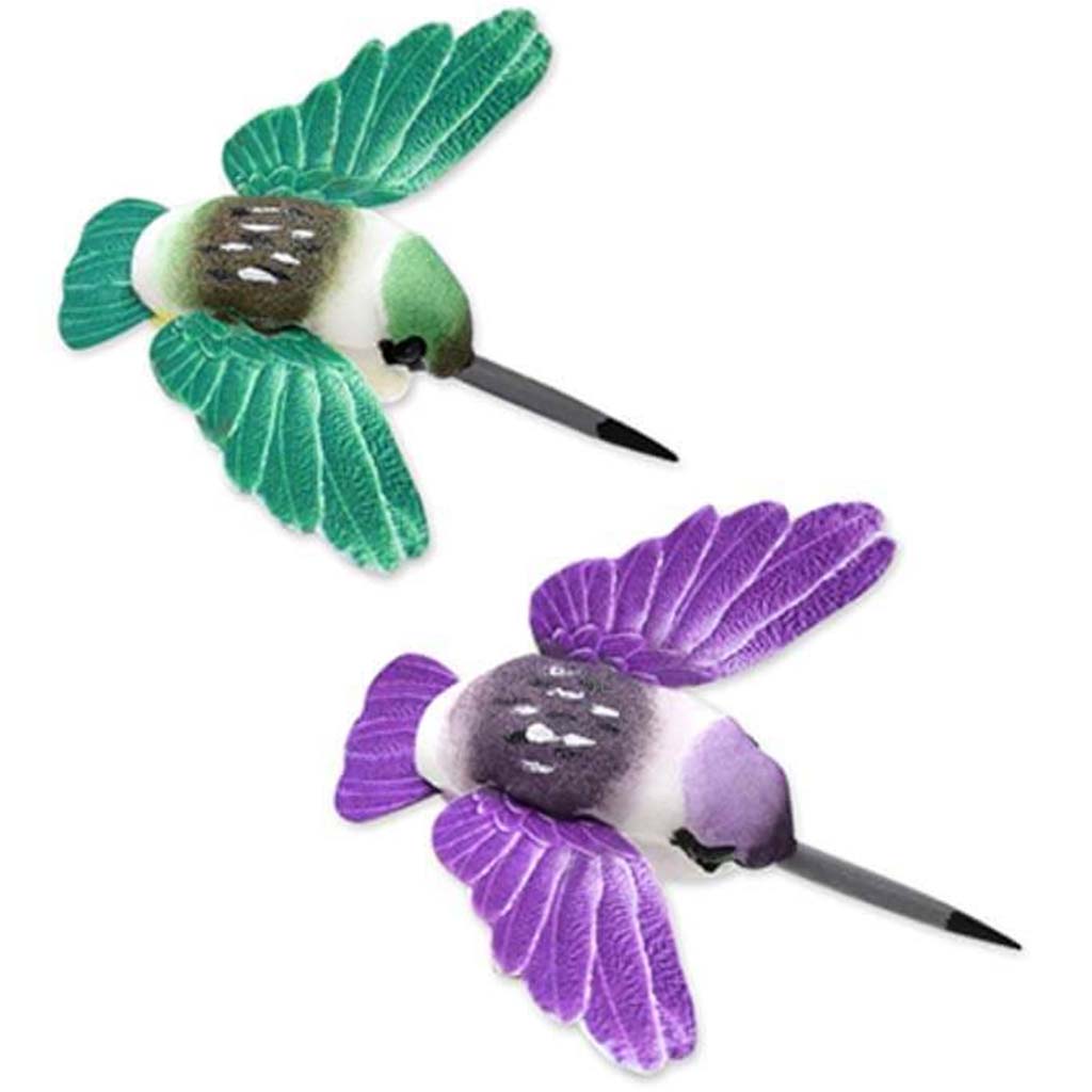 MINI HUMMINGBIRD X2 W/CLIP GREEN/VIOLET 1.81&quot; 