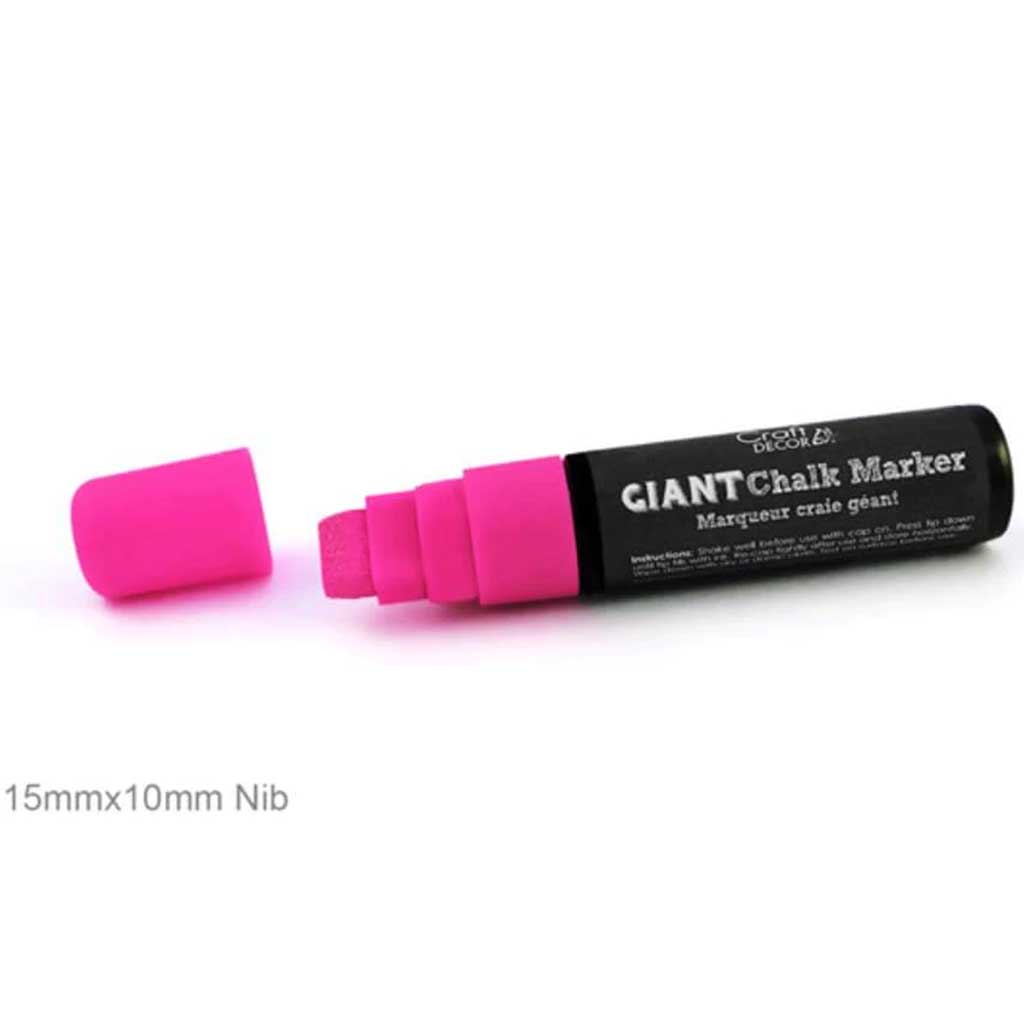 CHALK-IT-UP MARKER BLISTER NEON PINK 15MM 