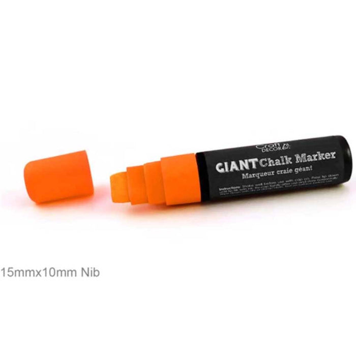 CHALK-IT-UP MARKER BLISTER NEON ORANGE 15MM 