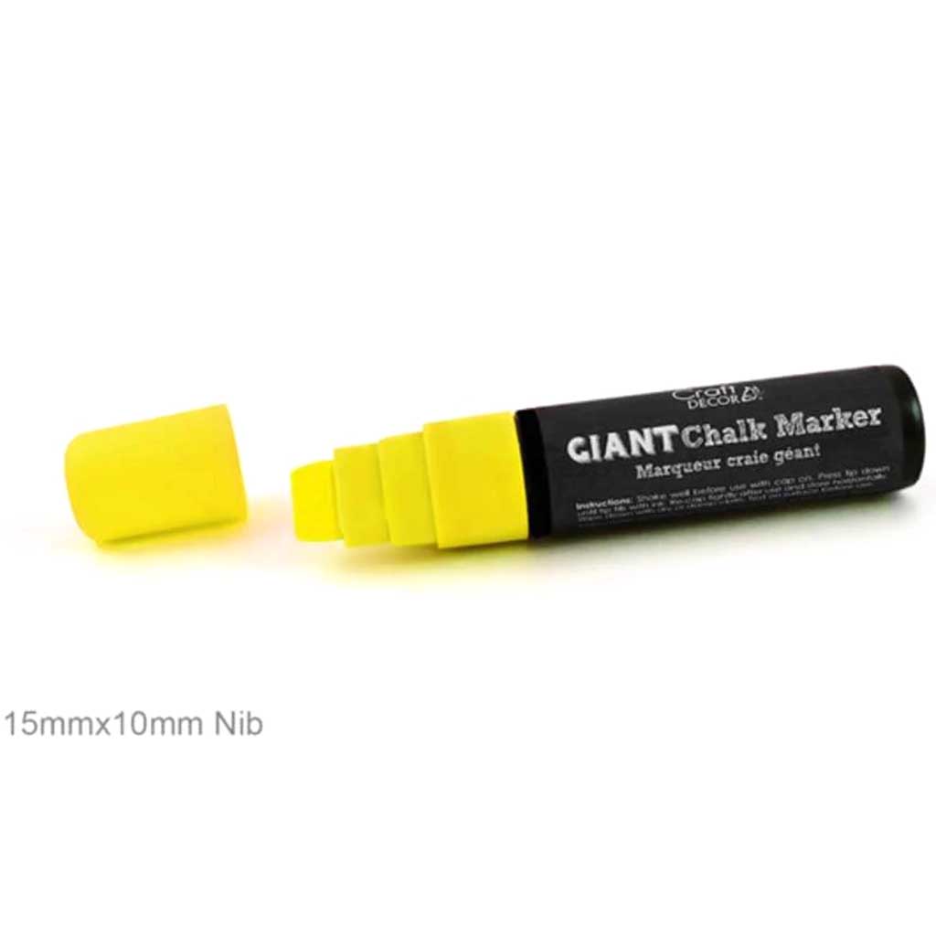 CHALK-IT-UP MARKER BLISTER NEON YELLOW 15MM 