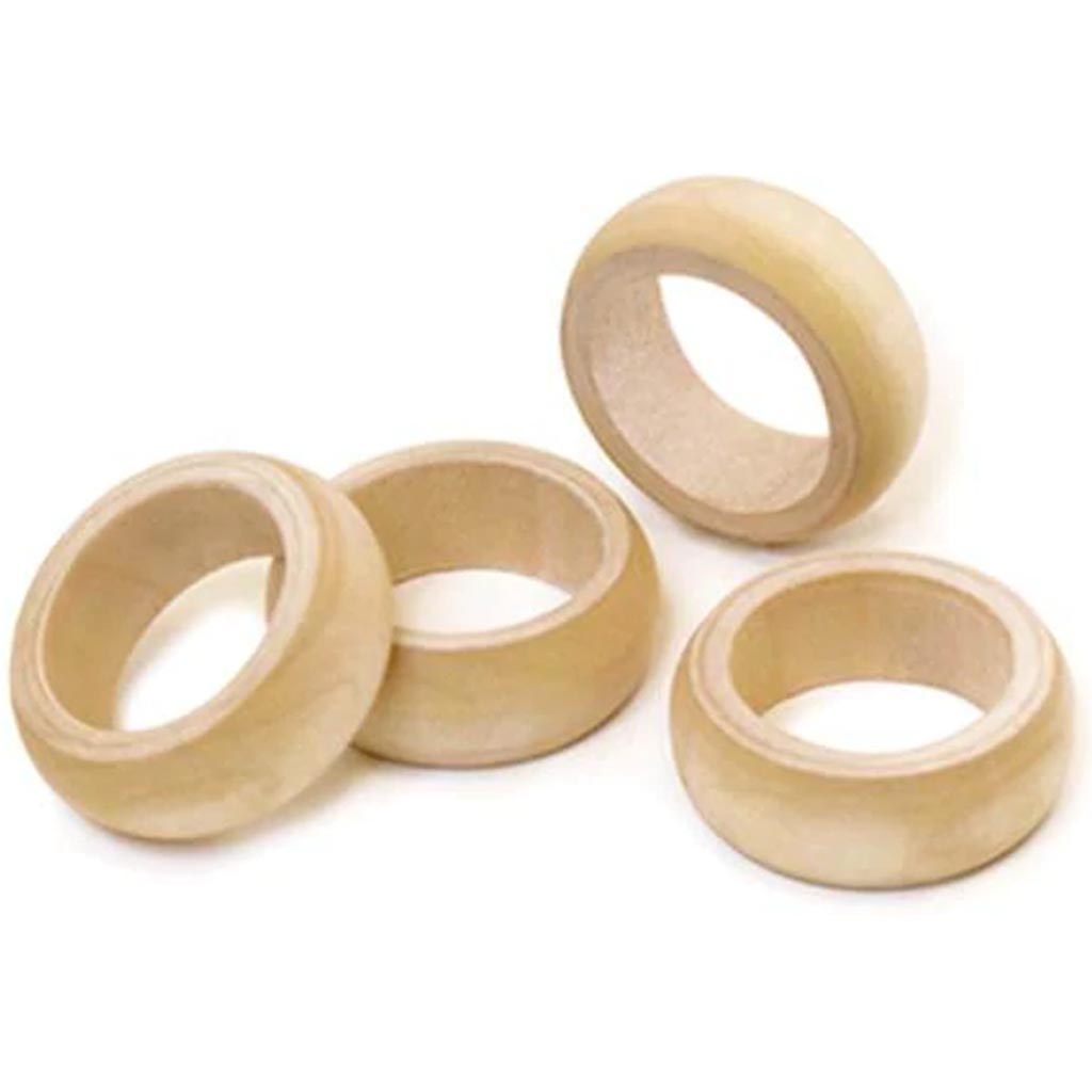 NAPKIN RINGS X4 NATURAL 1 3/8&quot;X1/2&quot; 