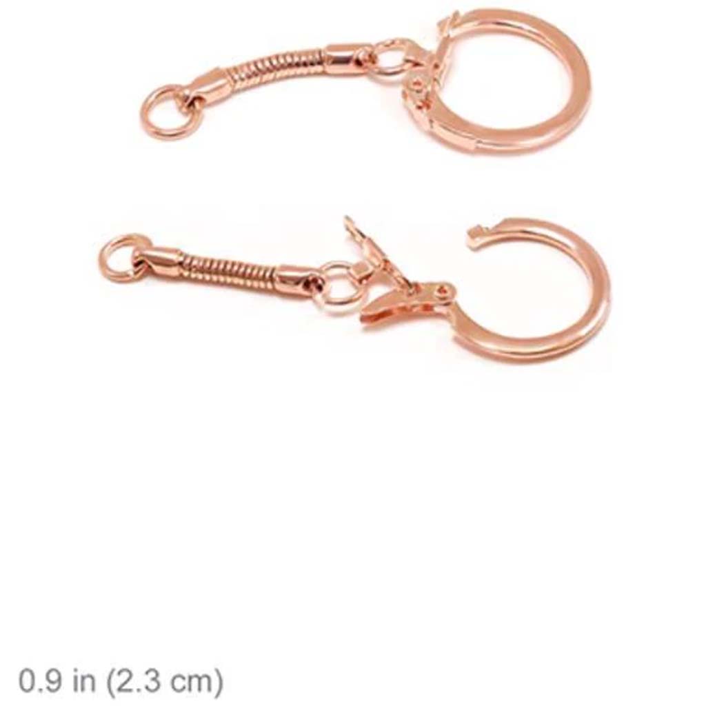 SNAKE KEY CHAIN 5.8CM(L) X4 JEWELRY FINDINGS 2.3CM ROSEGOLD 