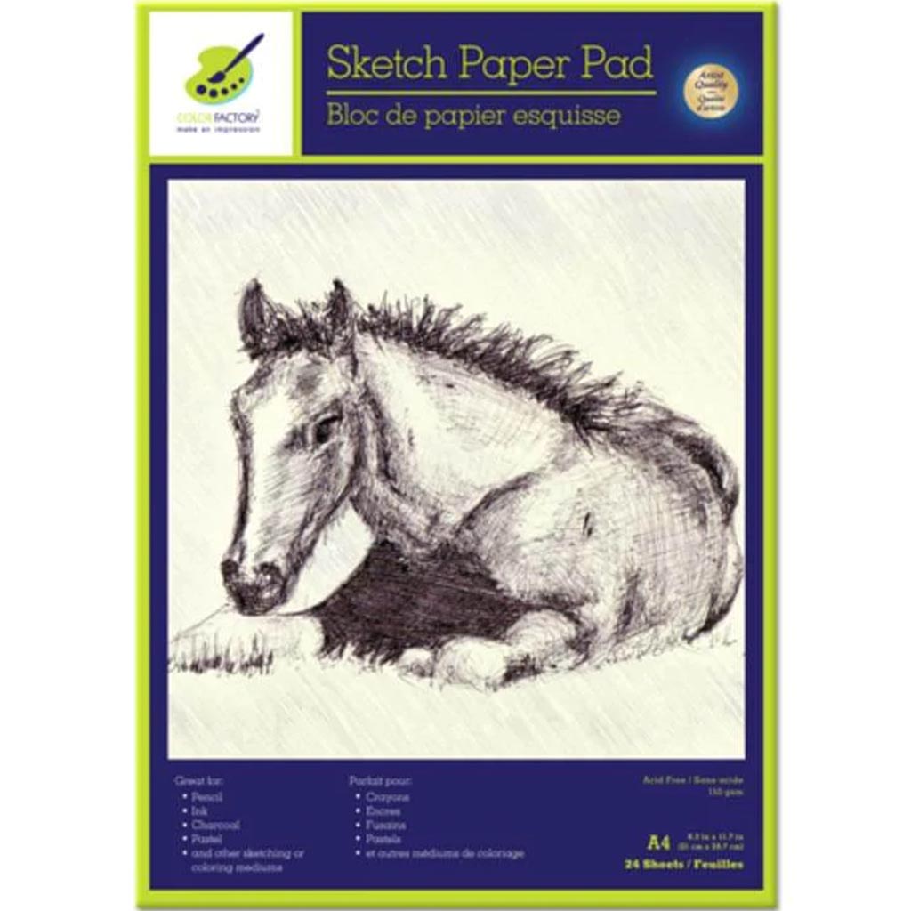 COLOR FACTORY: SKETCH PAD 150GSM ACID FREE 24 SHEETS 9X12 