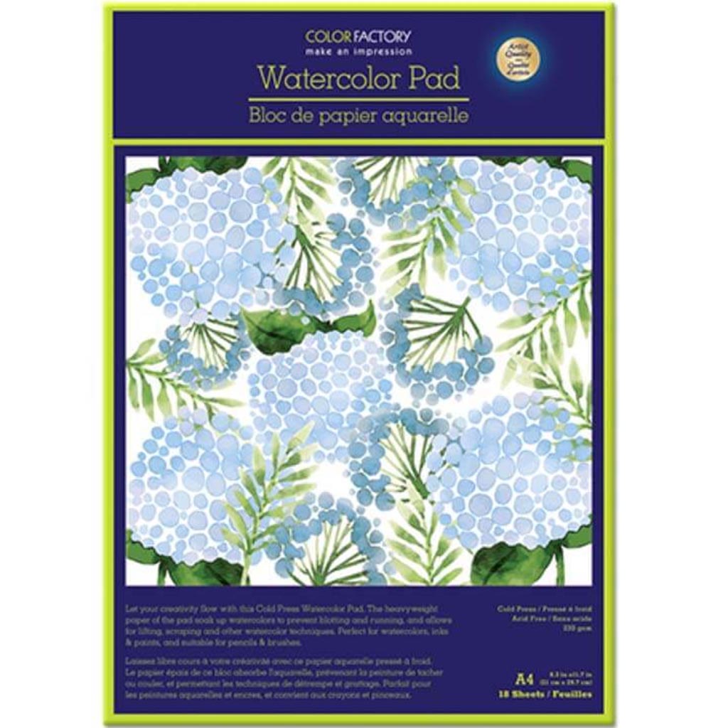 COLOR FACTORY: WATERCOLOR PAD 230GSM 18 SHEETS ACID FREE 9X12 