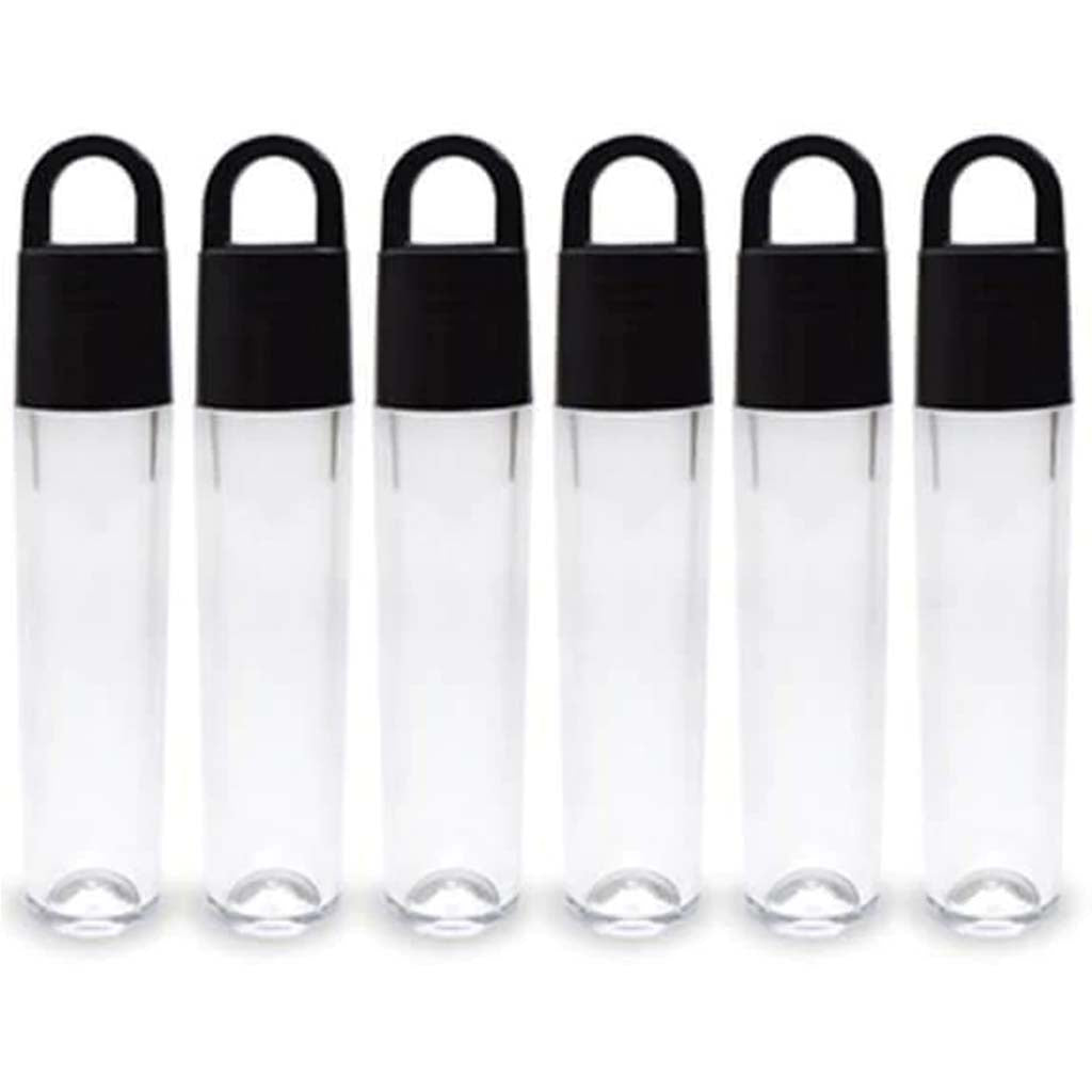 Craft/Bead Storage: Round Tube Vials W/Screw Hang Cap X6 3in 