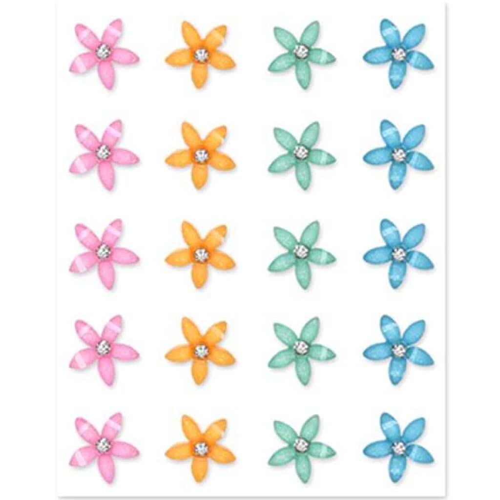 Paper Craft Emb: Daisy Gems X20 Peel-N-Stick 13mm Pastel 