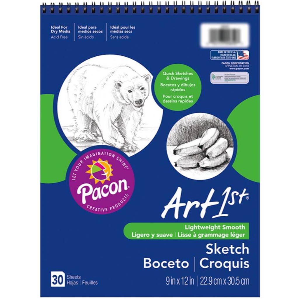 Sketch Book 9in x 12in 30 Sheet White